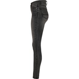 Urban Classics Ladies - TB2970 - Ladies High Waist Skinny Jeans black stone washed 26/32