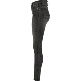 Urban Classics Ladies - TB2970 - Ladies High Waist Skinny Jeans black stone washed 29/30