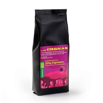 Kaffee - Bio-Espresso Las Chonas (Artikelnr. 245) - Italienische Röstung - gemahlen - 250g