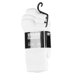 Urban Classics - TB1471 - Sport Socks 3-Pack - white 43-46