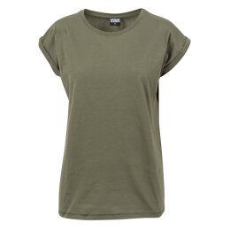 Urban Classics - TB771 - Ladies Extended Shoulder Tee - olive XS