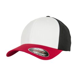 Flexfit - 6277TT - 3-Tone Cap - red / white / black S/M