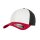 Flexfit - 6277TT - 3-Tone Cap - red / white / black S/M
