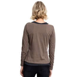 Urban Classics Ladies - TB1823 - Ladies Two-Colored Longsleeve army green/charcoal XL