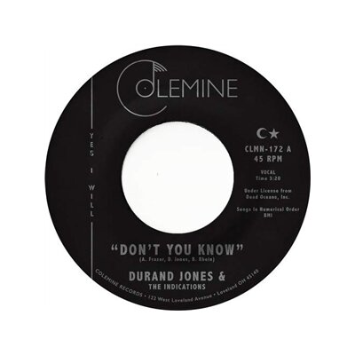 JONES, DURAND & THE INDICATIONS - DONT YOU KNOW - 7"