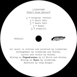 LINDSTROM - DIDNT KNOW BETTER - 12"