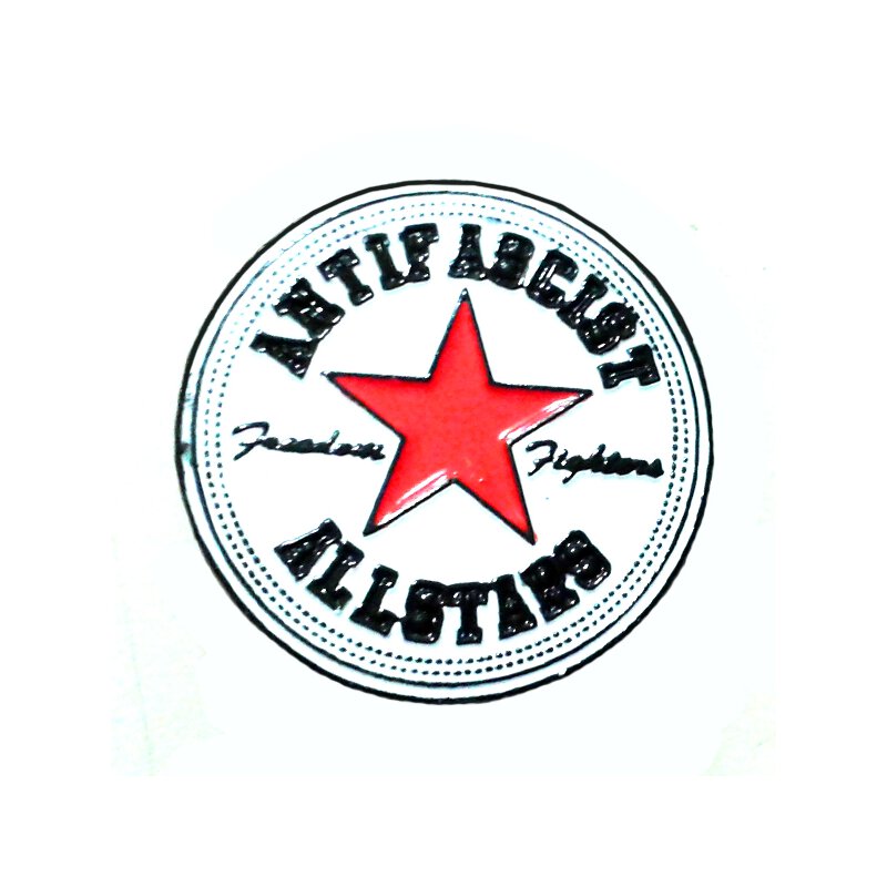 Antifascist Allstars - roter Stern - Pin