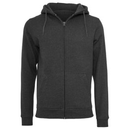 Build Your Brand - Heavy Zip Hoody (BY012) - charcoal