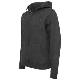 Build Your Brand - Heavy Zip Hoody (BY012) - charcoal