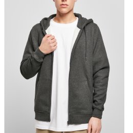 Build Your Brand - Heavy Zip Hoody (BY012) - charcoal L