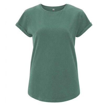 Earth Positive - EP16 - Organic Womens Rolled Up Sleeve - Sage M
