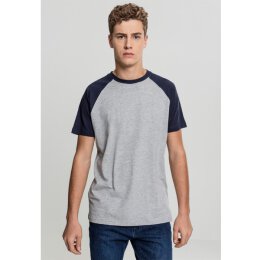 Urban Classics - TB639 Raglan Contrast T-Shirt - grey/navy M