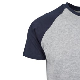 Urban Classics - TB639 Raglan Contrast T-Shirt - grey/navy L