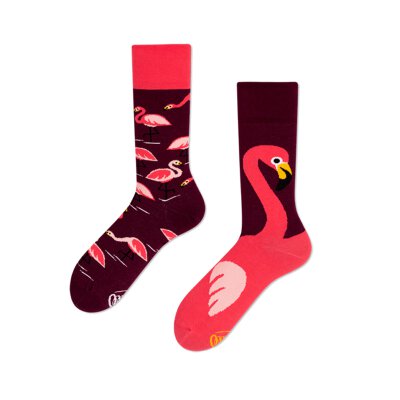Many Mornings Socks - Pink Flamingo - Socken 43-46