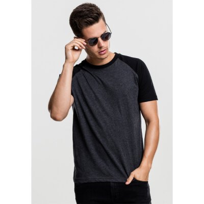 Urban Classics Men - TB639 - Raglan Contrast Tee cha/blk L