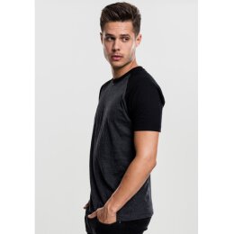 Urban Classics Men - TB639 - Raglan Contrast Tee cha/blk L