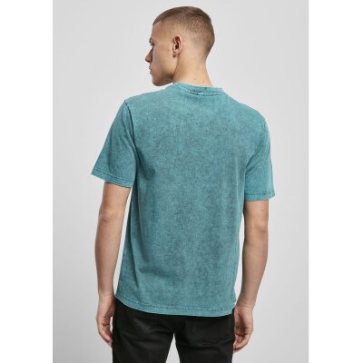 Build Your Brand - Acid Washed Tee (BY070) - teal black