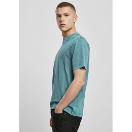 Build Your Brand - Acid Washed Tee (BY070) - teal black L