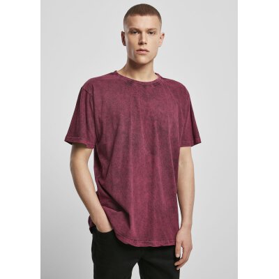 Build Your Brand - Acid Washed Tee (BY070) - berry black 3XL