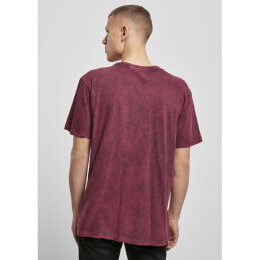 Build Your Brand - Acid Washed Tee (BY070) - berry black 3XL