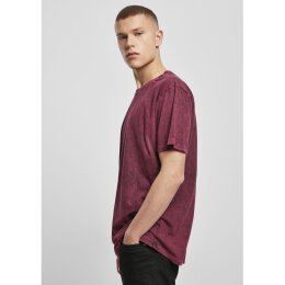 Build Your Brand - Acid Washed Tee (BY070) - berry black 3XL