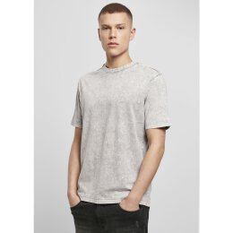 Build Your Brand - Acid Washed Tee (BY070) - grey black S