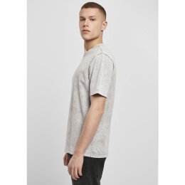 Build Your Brand - Acid Washed Tee (BY070) - grey black L