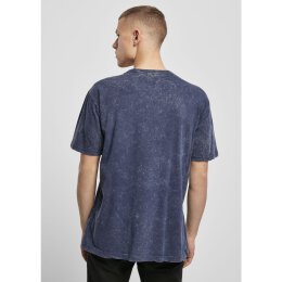 Build Your Brand - Acid Washed Tee (BY070) - indigo white
