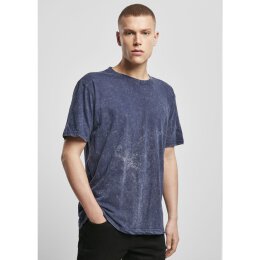 Build Your Brand - Acid Washed Tee (BY070) - indigo white XL
