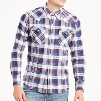 Levis® - Barstow Western Shirt 65816-0217 - dress blue plaid S