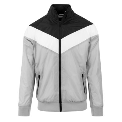 Urban Classics - TB1615 - Arrow Zip Jacket - lightgrey/black/white