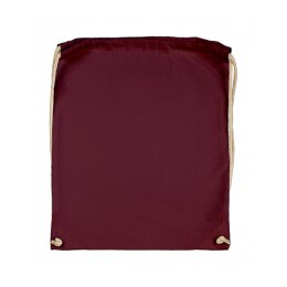 Gym Bag Basic (Bags By Jassz) - Baumwolle -  burgundy/natur