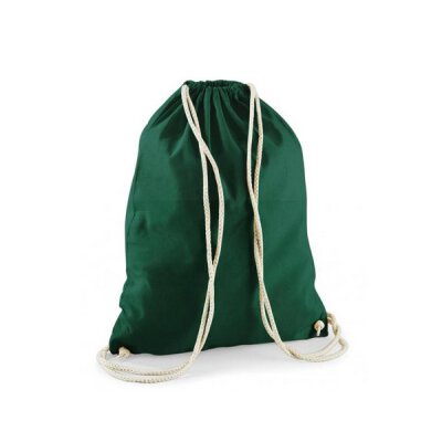 Gym Bag Basic ( Westford Mill W110) -  Baumwolle - bottle green