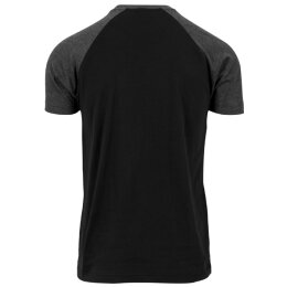 Urban Classics - TB639 Raglan Contrast T-Shirt - black/charcoal