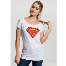 Superman - Ladies - Logo - Tee - white