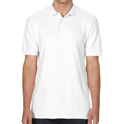 Gildan - 85800 Premium Cotton Double Piqué Polo Shirt - white