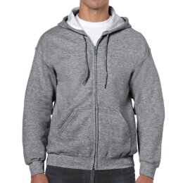 Gildan - 18600 Unisex Heavy Blend Zip Hooded Sweatshirt - graphite heather grey