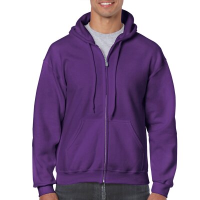 Gildan - 18600 Unisex Heavy Blend Zip Hooded Sweatshirt - purple