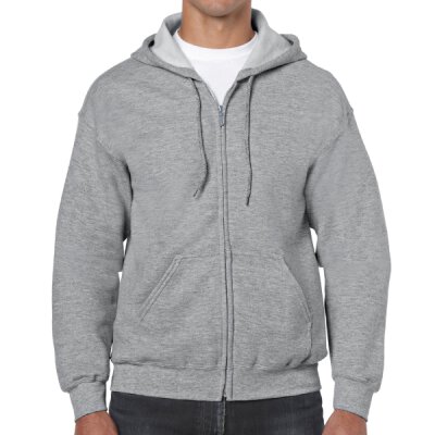 Gildan - 18600 Unisex Heavy Blend Zip Hooded Sweatshirt - sport grey