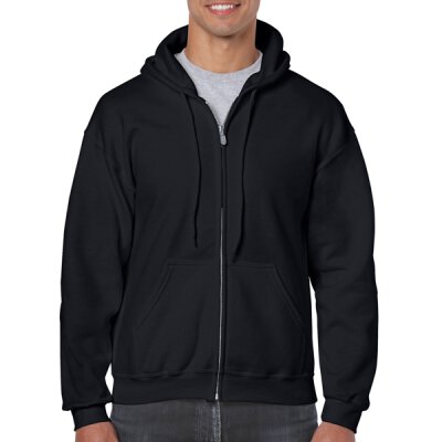 Gildan - 18600 Unisex Heavy Blend Zip Hooded Sweatshirt - black