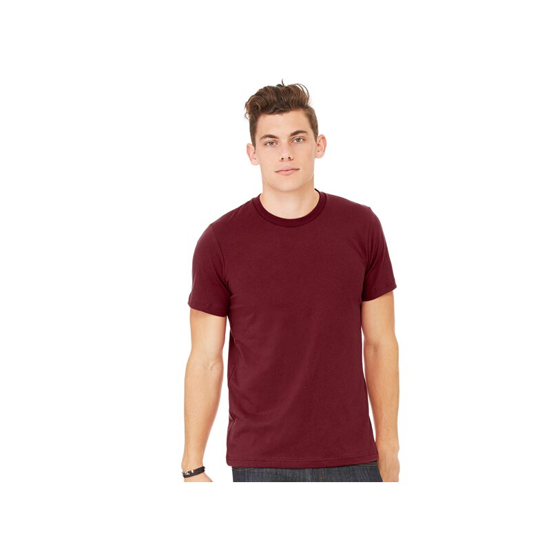 Bella + Canvas - 3001 Unisex Jersey Crewneck T-Shirt - maroon, 8,50