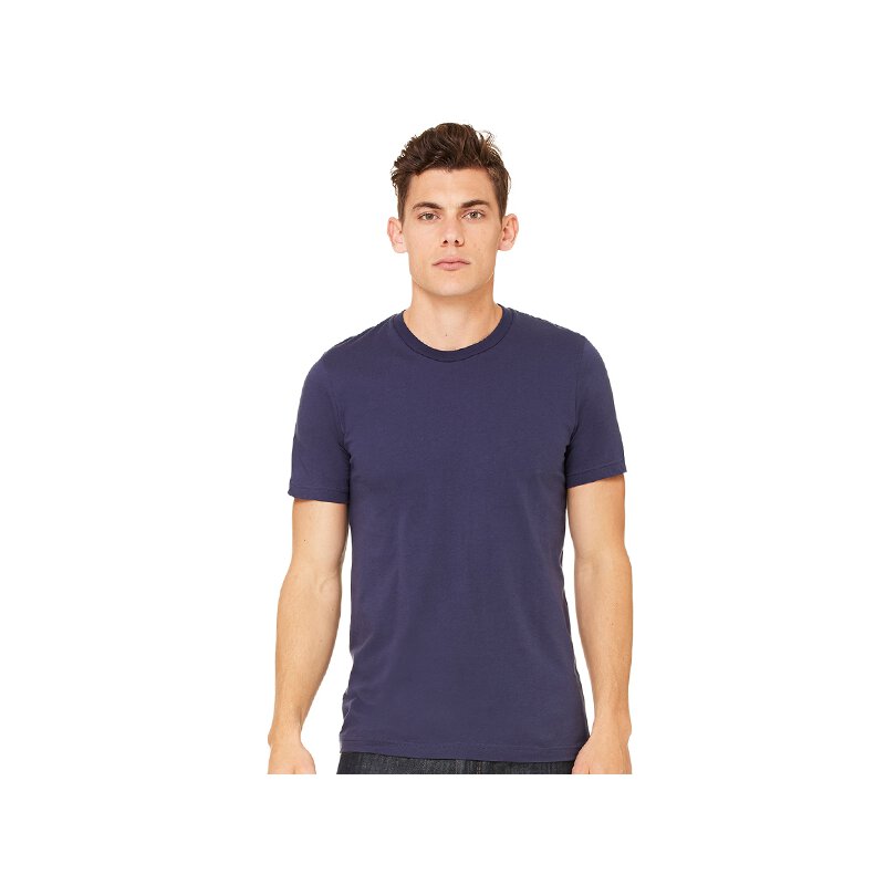 Bella + Canvas - 3001 Unisex Jersey Crewneck T-Shirt - navy, 8,50