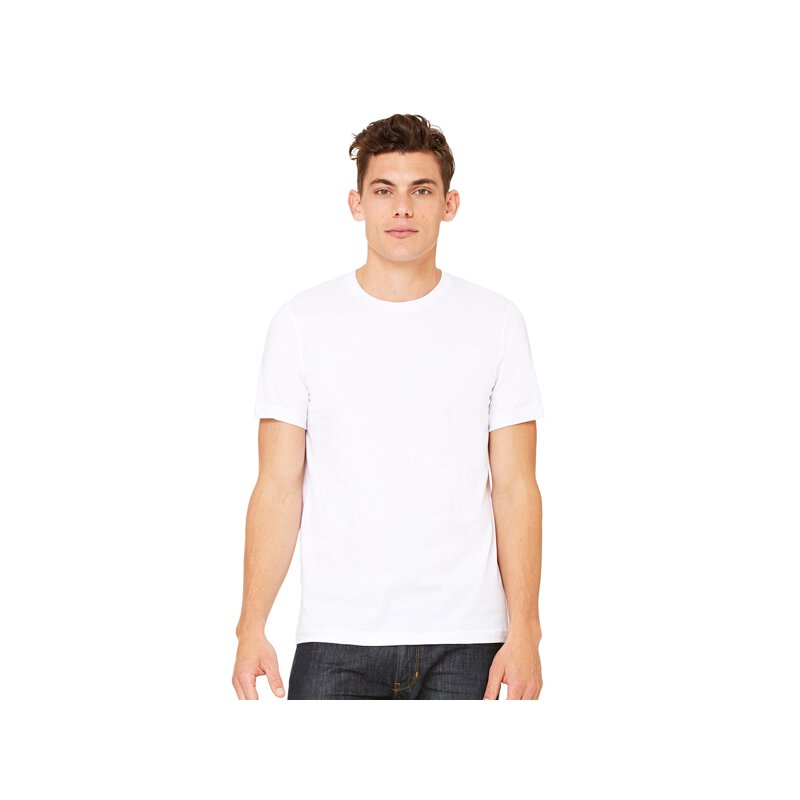 Bella + Canvas - 3001 Unisex Jersey Crewneck T-Shirt - white, 8,50