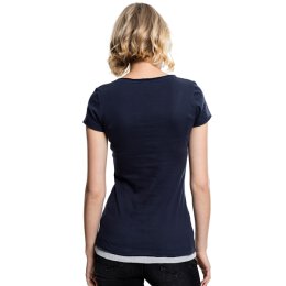 Urban Classics - TB1822 Ladies Two-Colored T-Shirt - nvy/gry