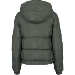 Urban Classics - TB1756 - Ladies Hooded Puffer Jacket - darkolive S