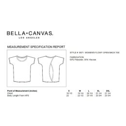 Bella + Canvas - 8871 Womens Flowy Open Back T-Shirt - white