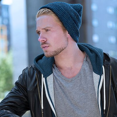 Beechfield B425.Qmu Heritage Beanie Unisex - Nero, Morbido Acrilico, Stile Vintage