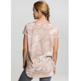 Urban Classics - TB1635 - Ladies Camo Back Shaped Tee - rose camo