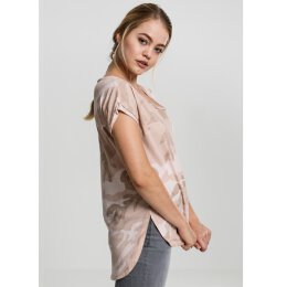 Urban Classics - TB1635 - Ladies Camo Back Shaped Tee - rose camo