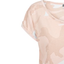 Urban Classics - TB1635 - Ladies Camo Back Shaped Tee - rose camo